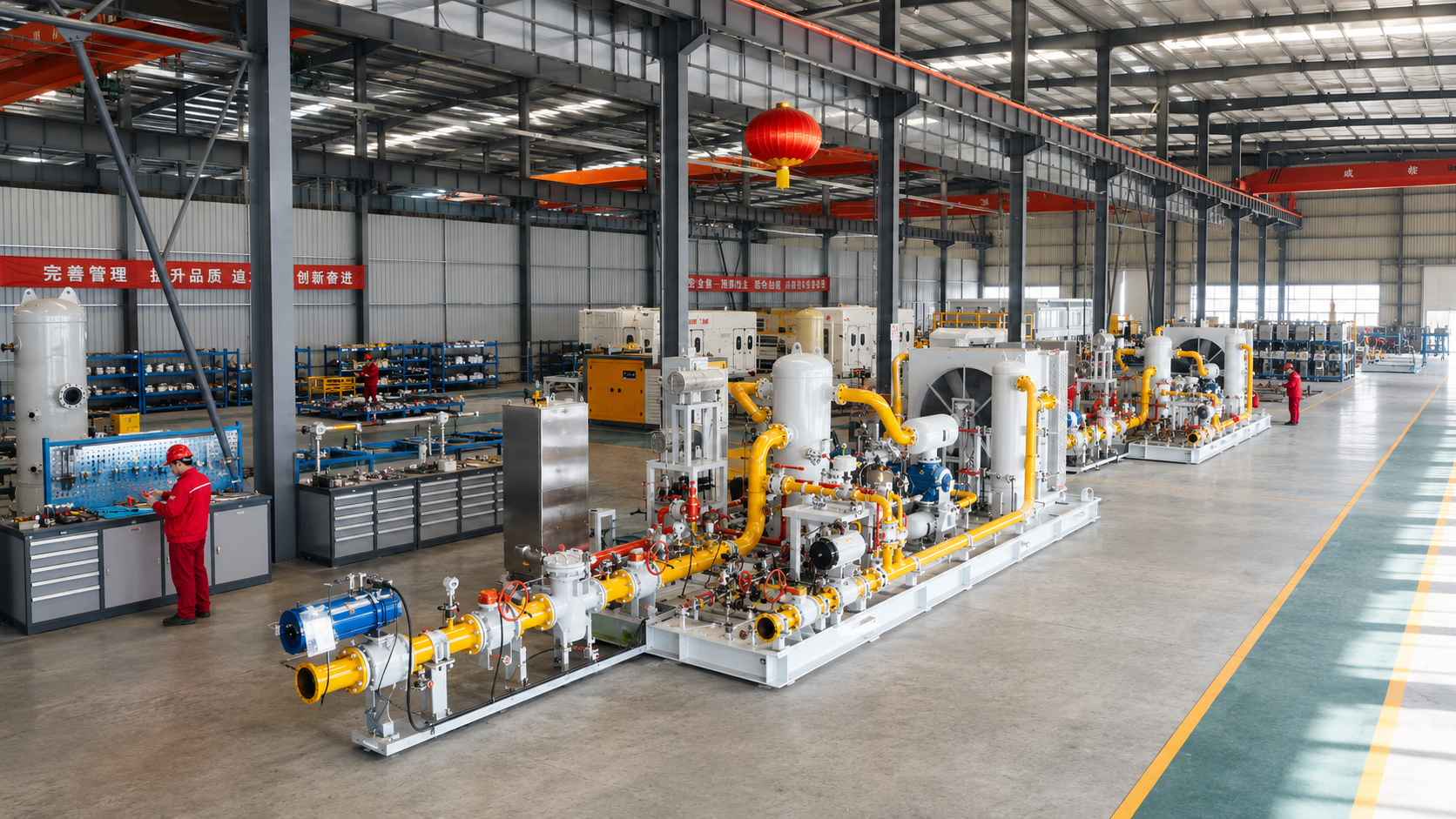 Chengdu Shuangliu manufacturing base workshop and compressor packaging equipment