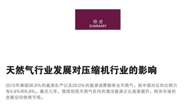天然气行业发展对压缩机行业的影响《压缩机》杂志9月第115期
